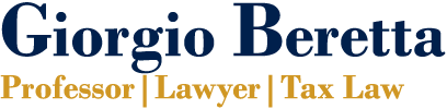 Giorgio Beretta - Tax Lawyer Ph.D. and LL.M. - Professor in University of Amsterdam -International Taxation - Tax Law - European Taxation - Sharing Economy